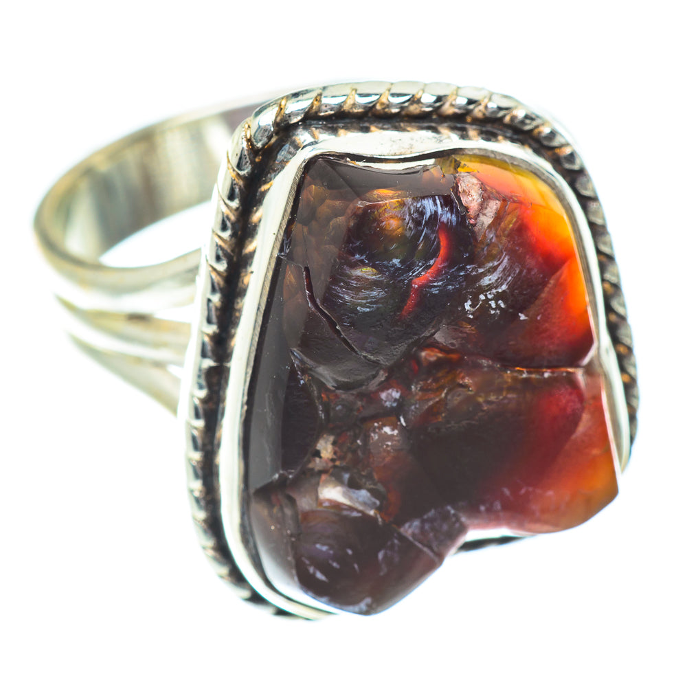 Mexican Fire Opal Rings handcrafted by Anasilvercos - RING54325