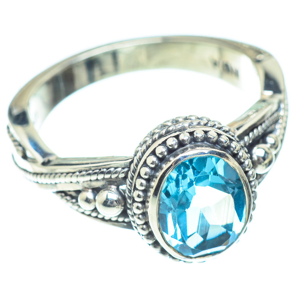Blue Topaz Rings handcrafted by Anasilvercos - RING54387