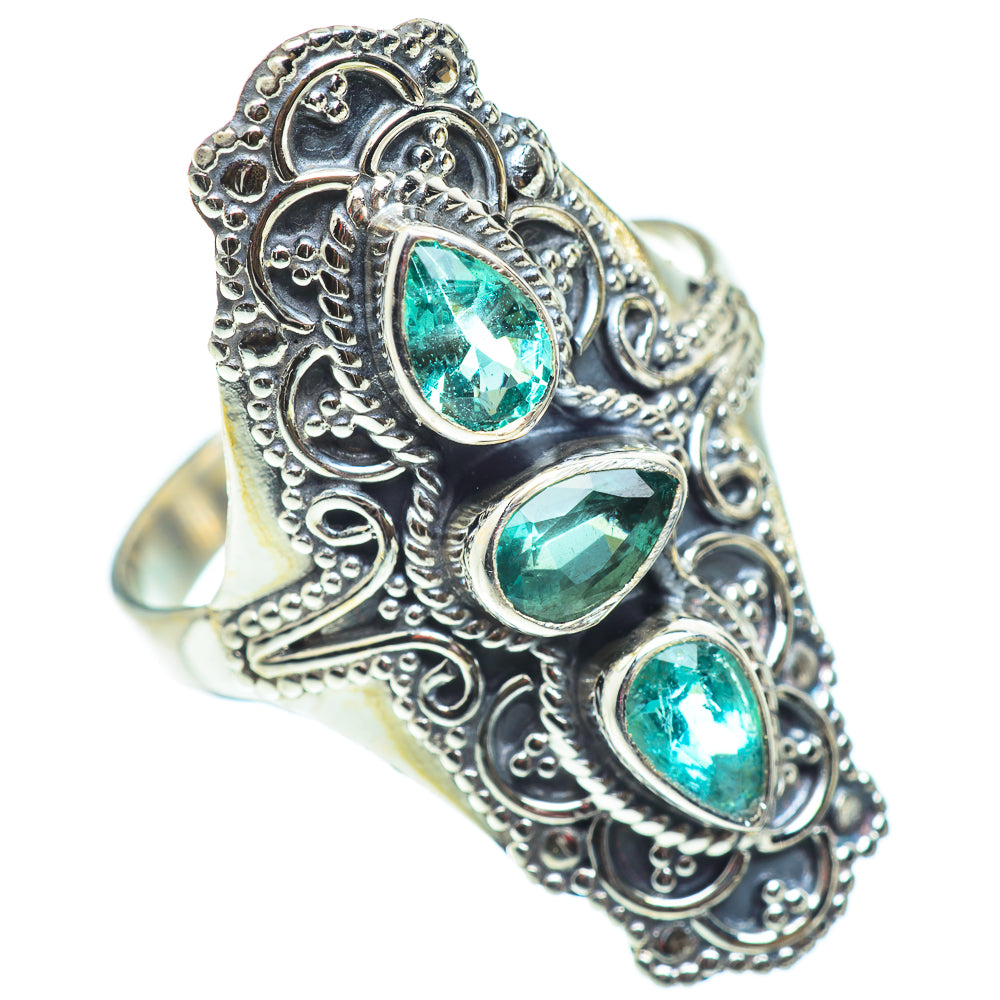 Zambian Emerald Rings handcrafted by Anasilvercos - RING54698