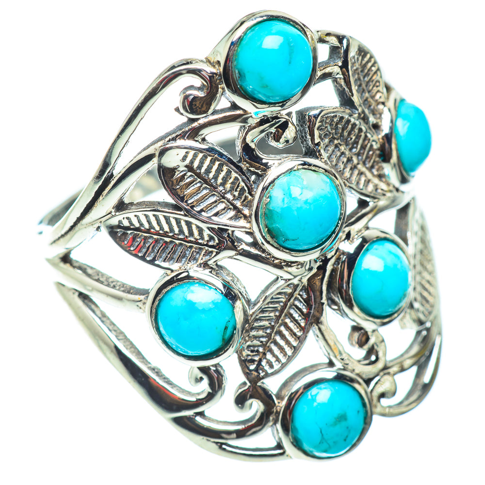Arizona Turquoise Rings handcrafted by Anasilvercos - RING54751