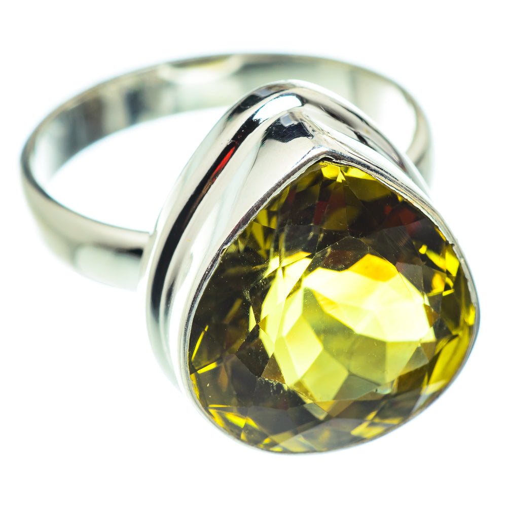 Olive Quartz Rings handcrafted by Anasilvercos - RING54778