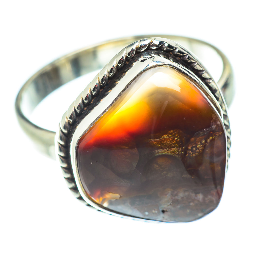 Mexican Fire Agate Rings handcrafted by Anasilvercos - RING54792