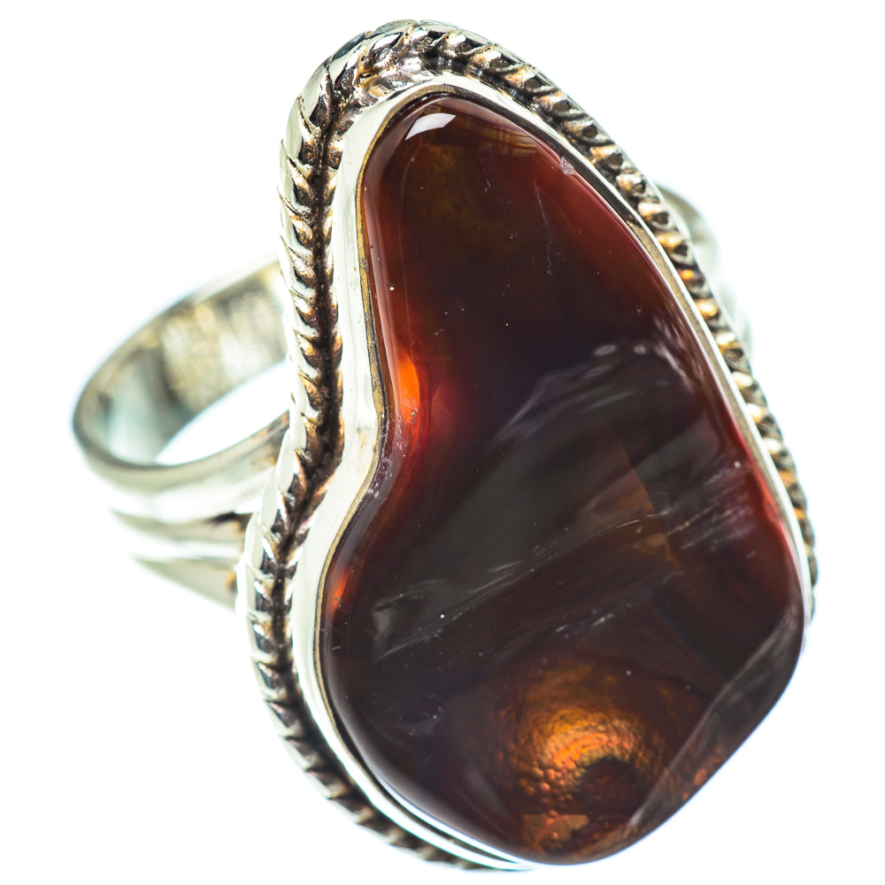 Mexican Fire Agate Rings handcrafted by Anasilvercos - RING54854