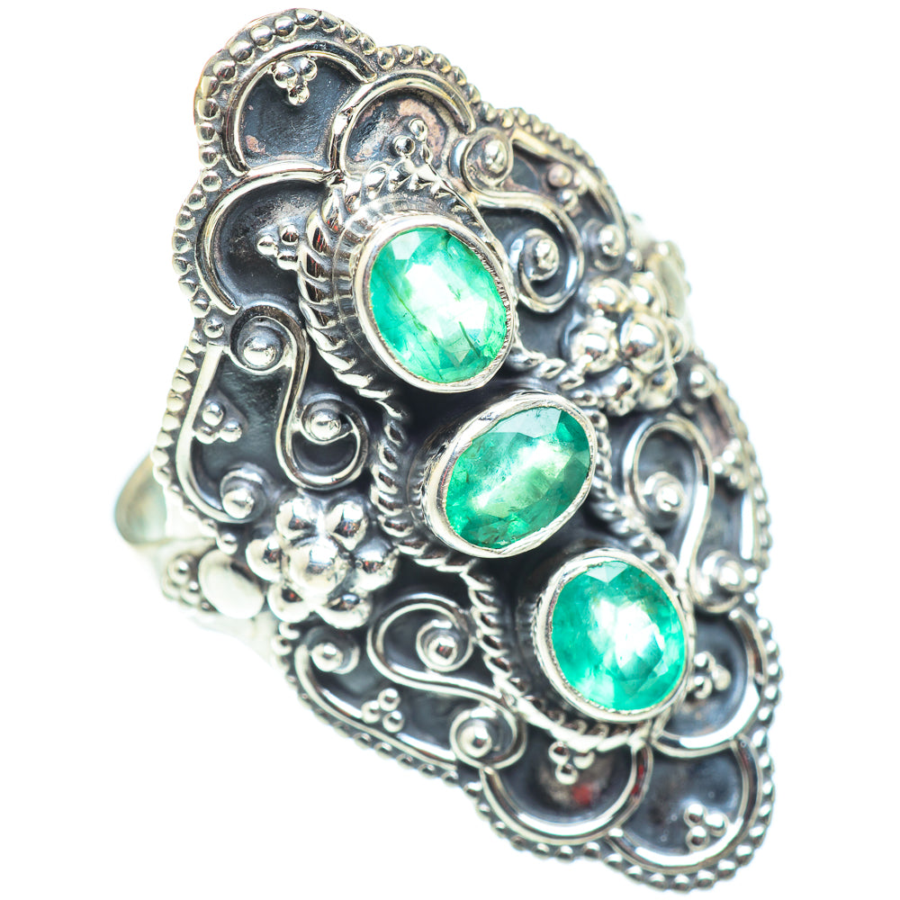 Zambian Emerald Rings handcrafted by Anasilvercos - RING54904