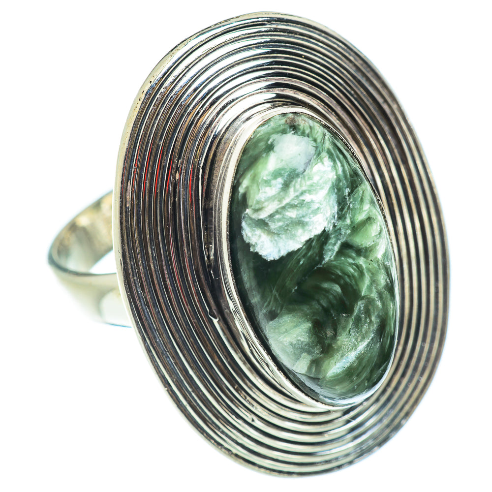 Seraphinite Rings handcrafted by Anasilvercos - RING54954