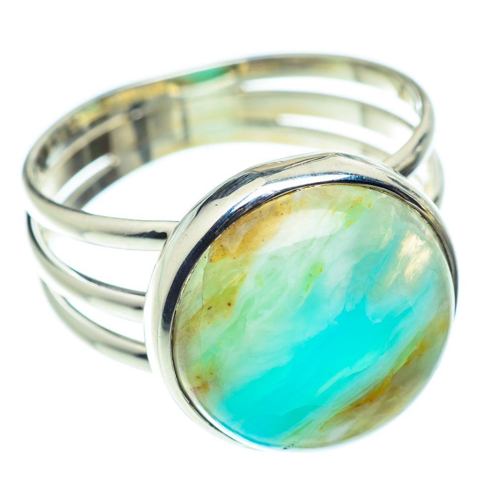 Peruvian Opal Rings handcrafted by Anasilvercos - RING55034