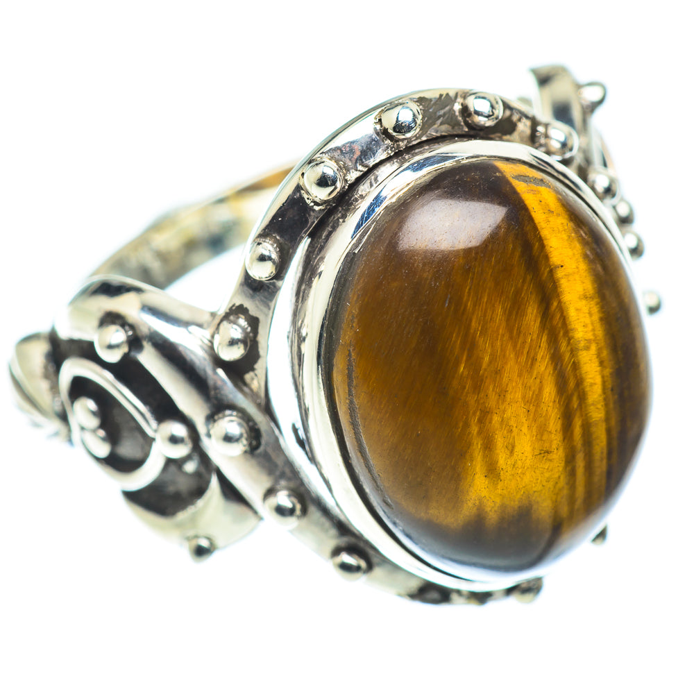 Tiger Eye Rings handcrafted by Anasilvercos - RING55108