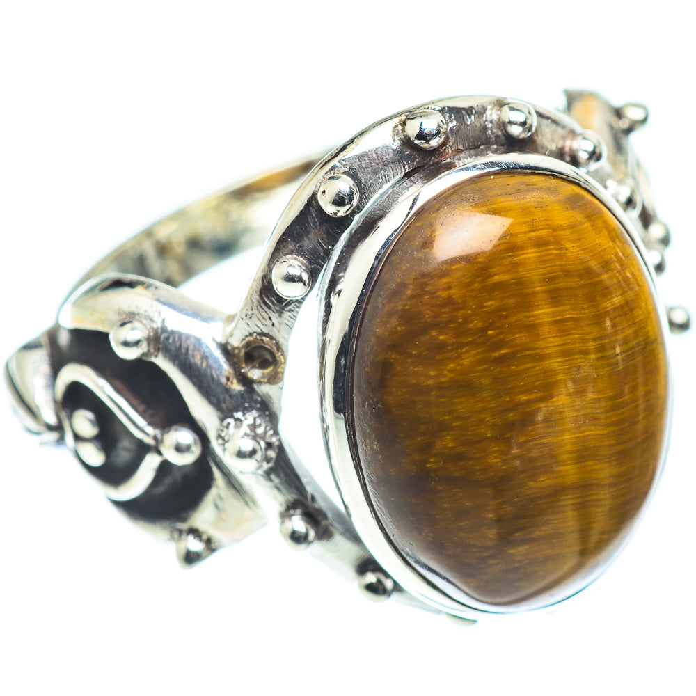 Tiger Eye Rings handcrafted by Anasilvercos - RING55127