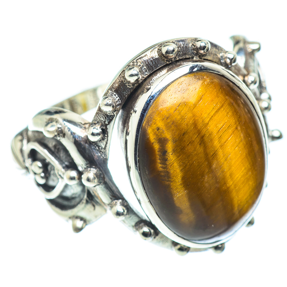 Tiger Eye Rings handcrafted by Anasilvercos - RING55146
