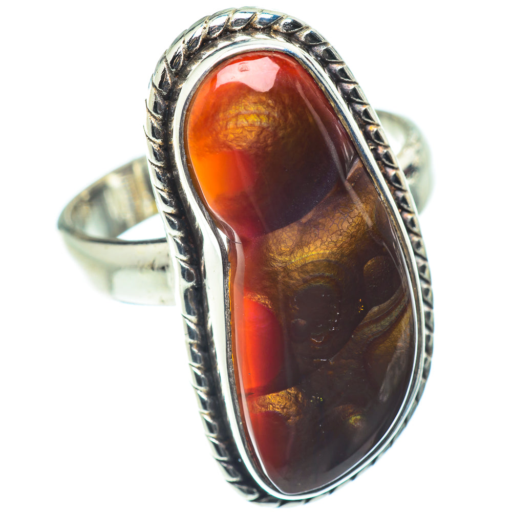 Mexican Fire Agate Rings handcrafted by Anasilvercos - RING55175