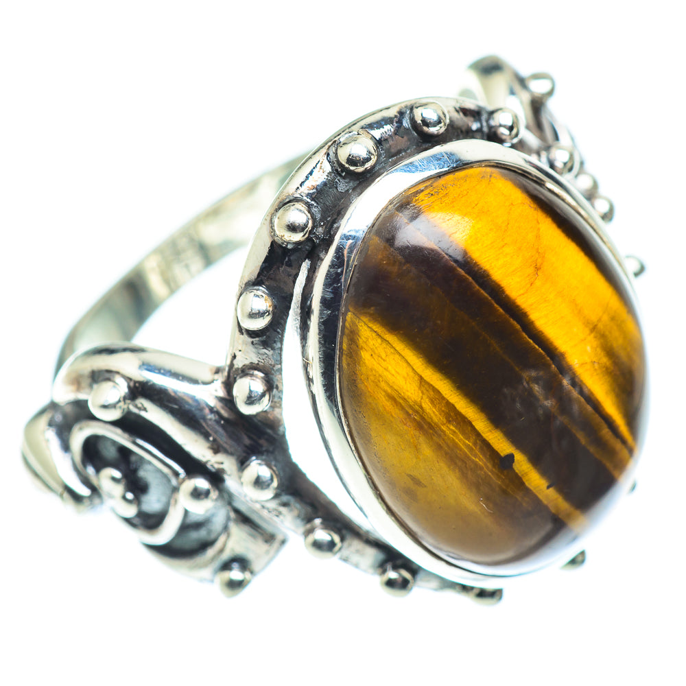 Tiger Eye Rings handcrafted by Anasilvercos - RING55256