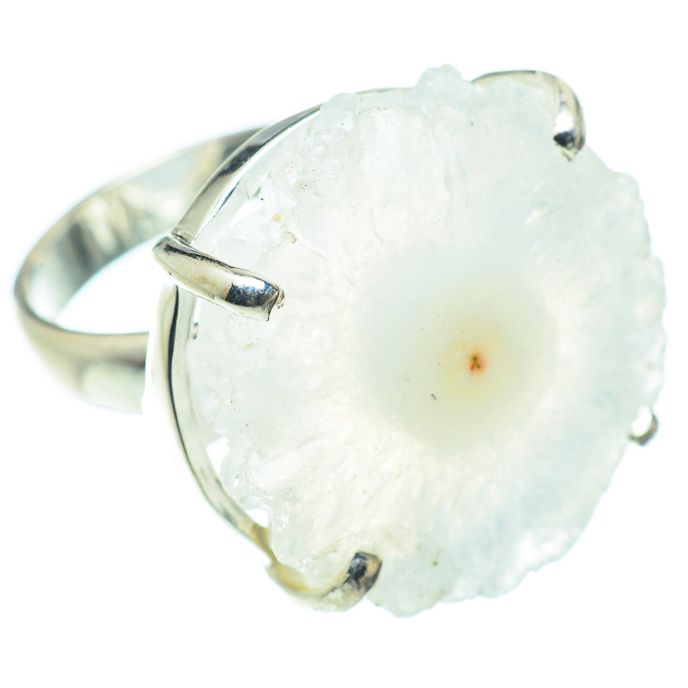 White Solar Quartz Rings handcrafted by Anasilvercos - RING55265
