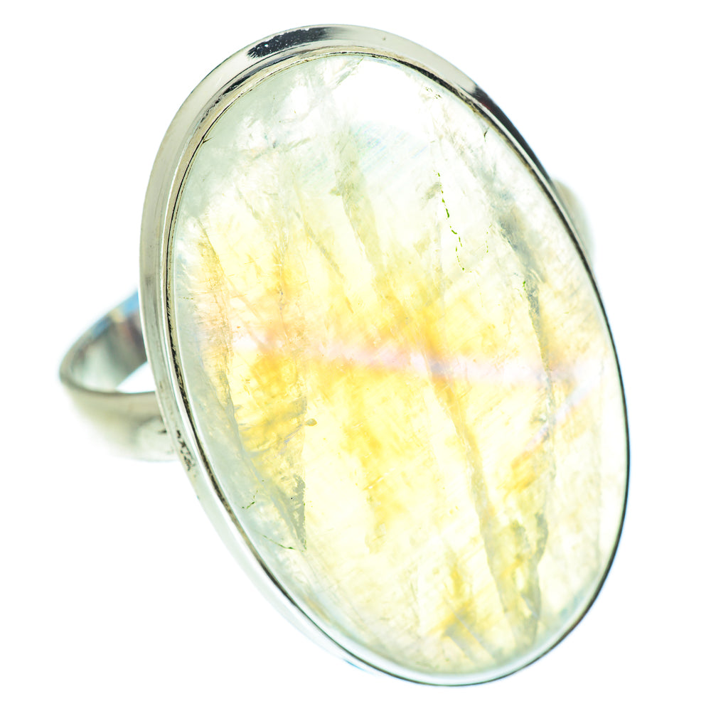 Rainbow Moonstone Rings handcrafted by Anasilvercos - RING55381