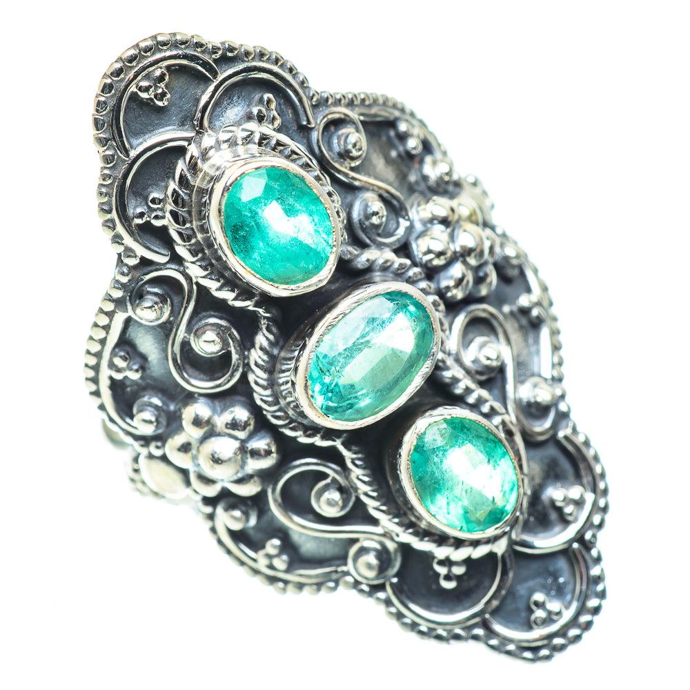 Zambian Emerald Rings handcrafted by Anasilvercos - RING55413
