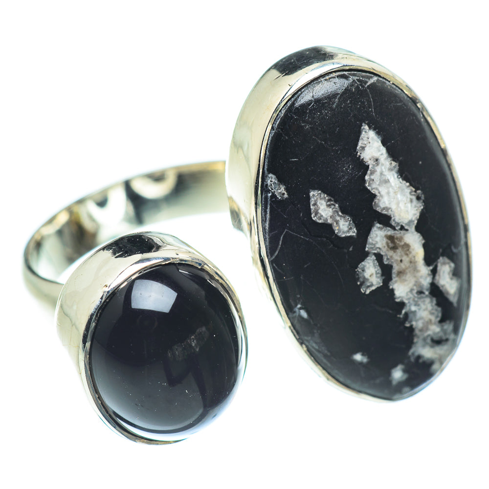 Snowflake Obsidian Rings handcrafted by Anasilvercos - RING55476