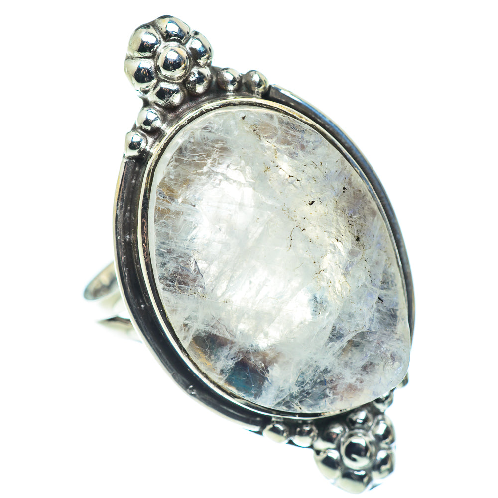 Rainbow Moonstone Rings handcrafted by Anasilvercos - RING55479