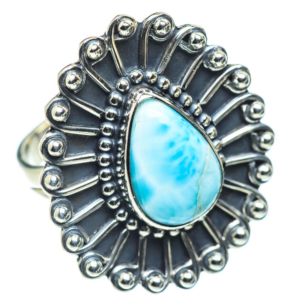 Larimar Rings handcrafted by Anasilvercos - RING55534