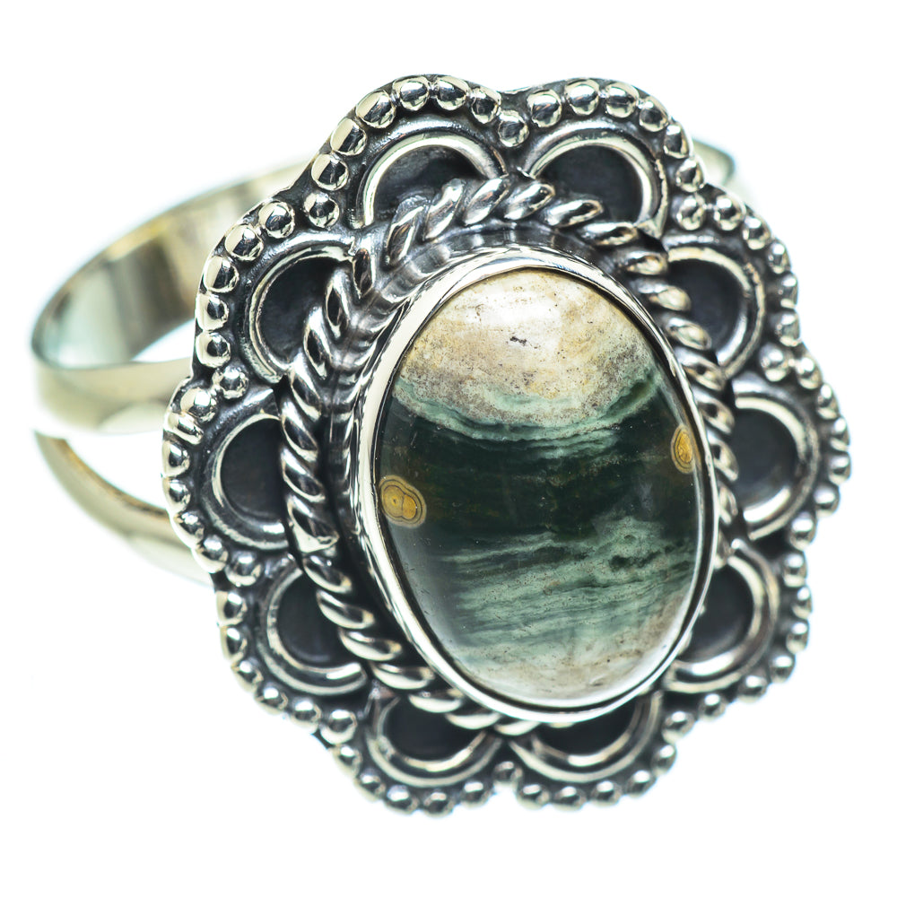 Ocean Jasper Rings handcrafted by Anasilvercos - RING55554