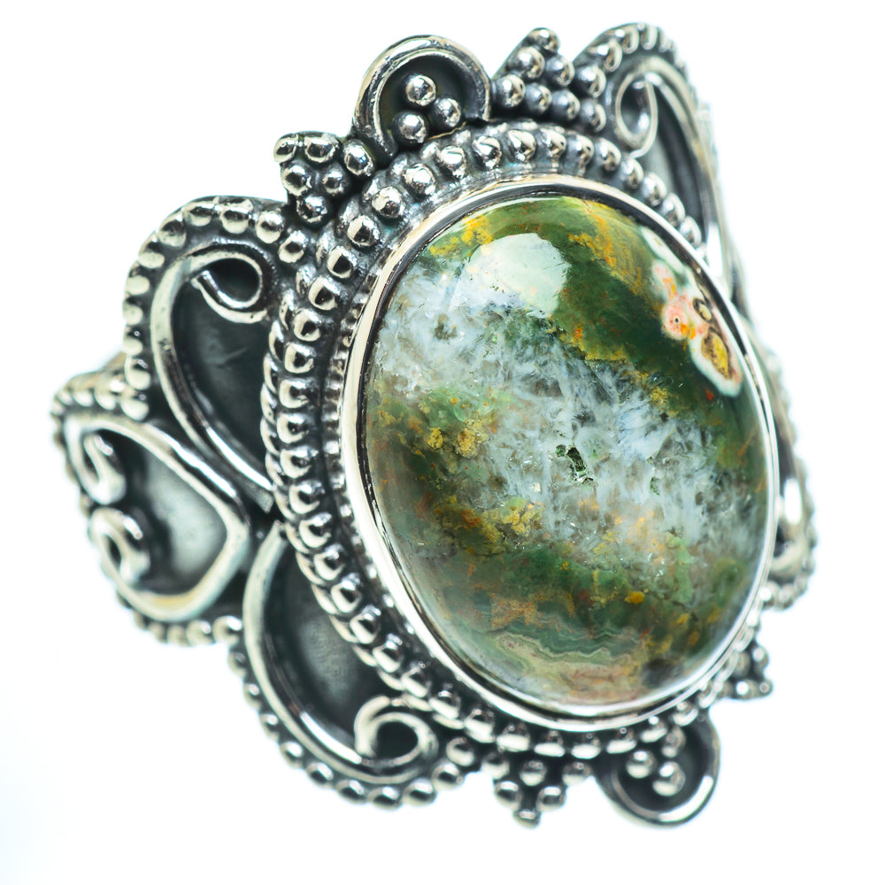 Ocean Jasper Rings handcrafted by Anasilvercos - RING55587