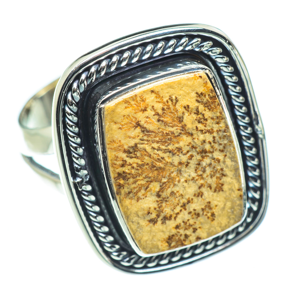 Scenic Dendritic Agate Rings handcrafted by Anasilvercos - RING55589