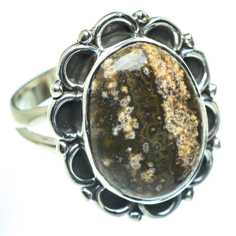 Ocean Jasper Rings handcrafted by Anasilvercos - RING55636