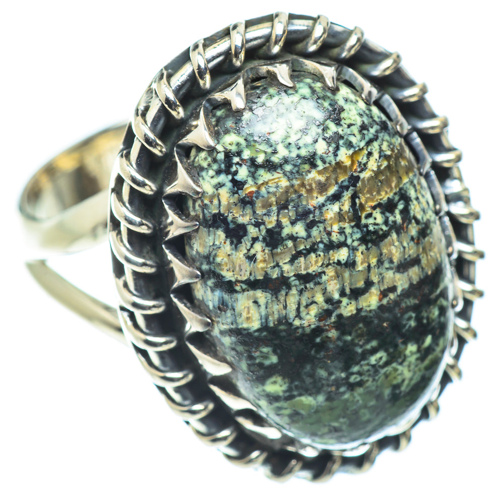 Lizard Jasper Rings handcrafted by Anasilvercos - RING55660