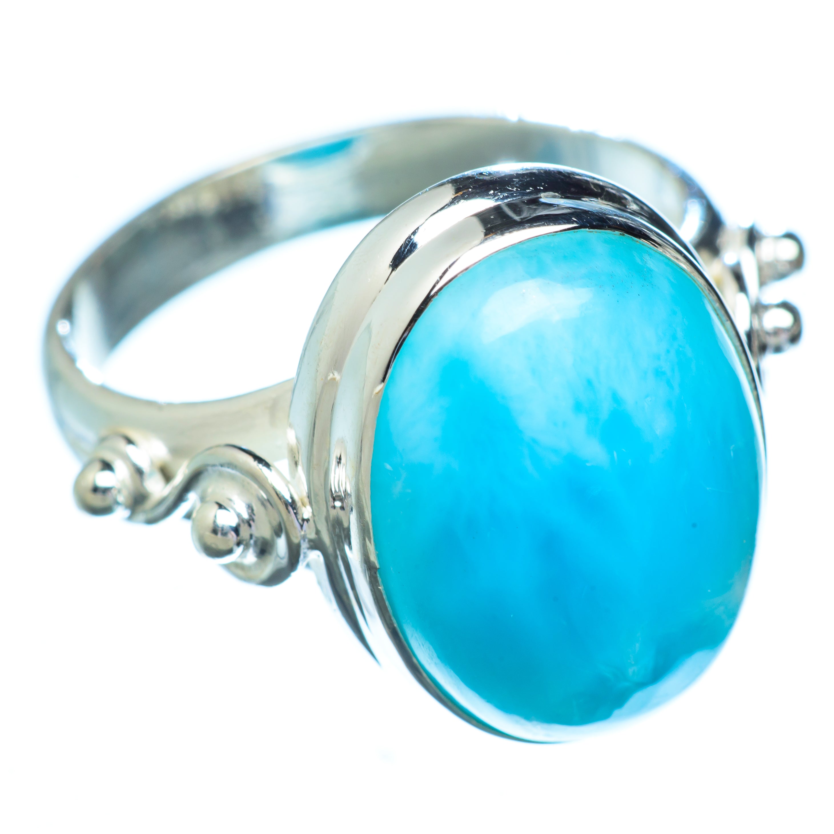 Larimar Rings handcrafted by Anasilvercos - RING5567