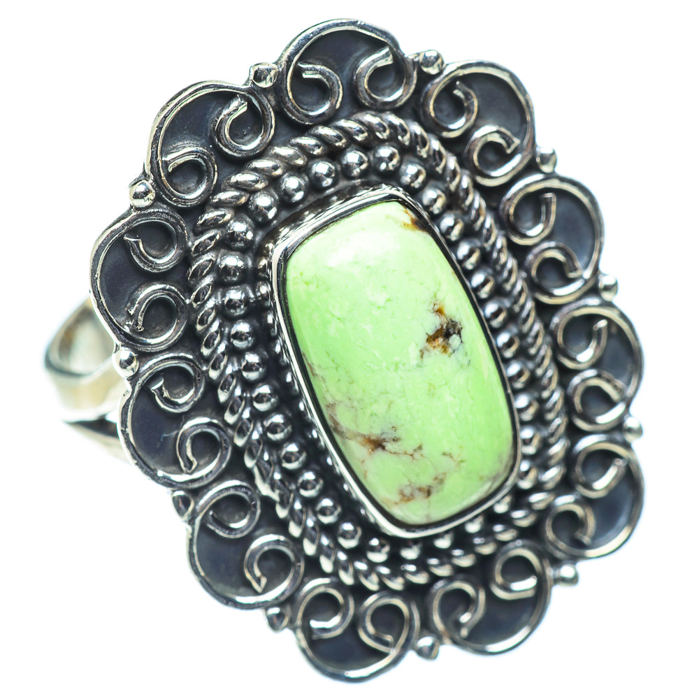 Lemon Chrysoprase Rings handcrafted by Anasilvercos - RING55676
