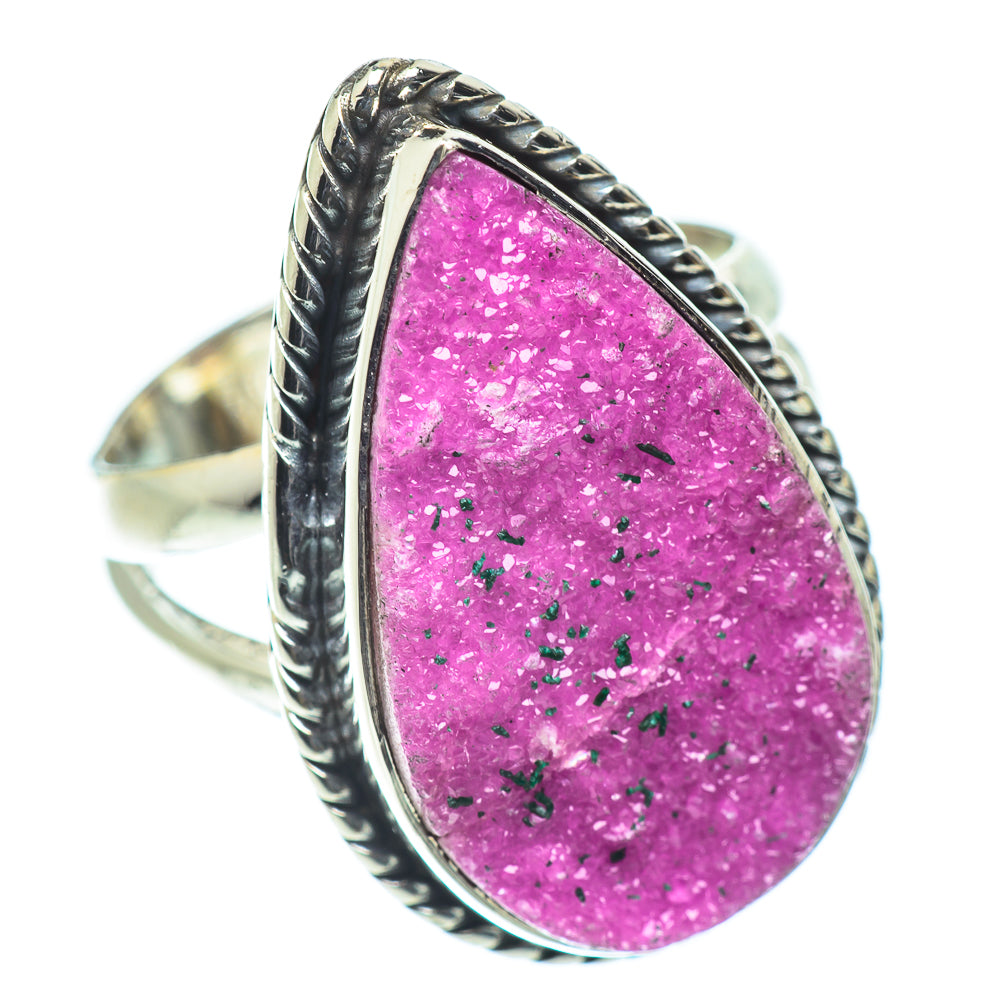 Cobalto Calcite Druzy Rings handcrafted by Anasilvercos - RING55688