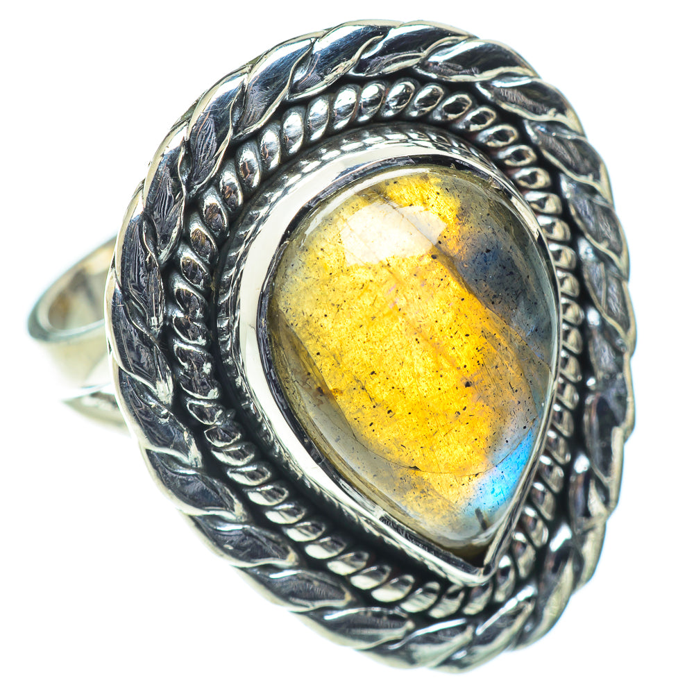 Labradorite Rings handcrafted by Anasilvercos - RING55697