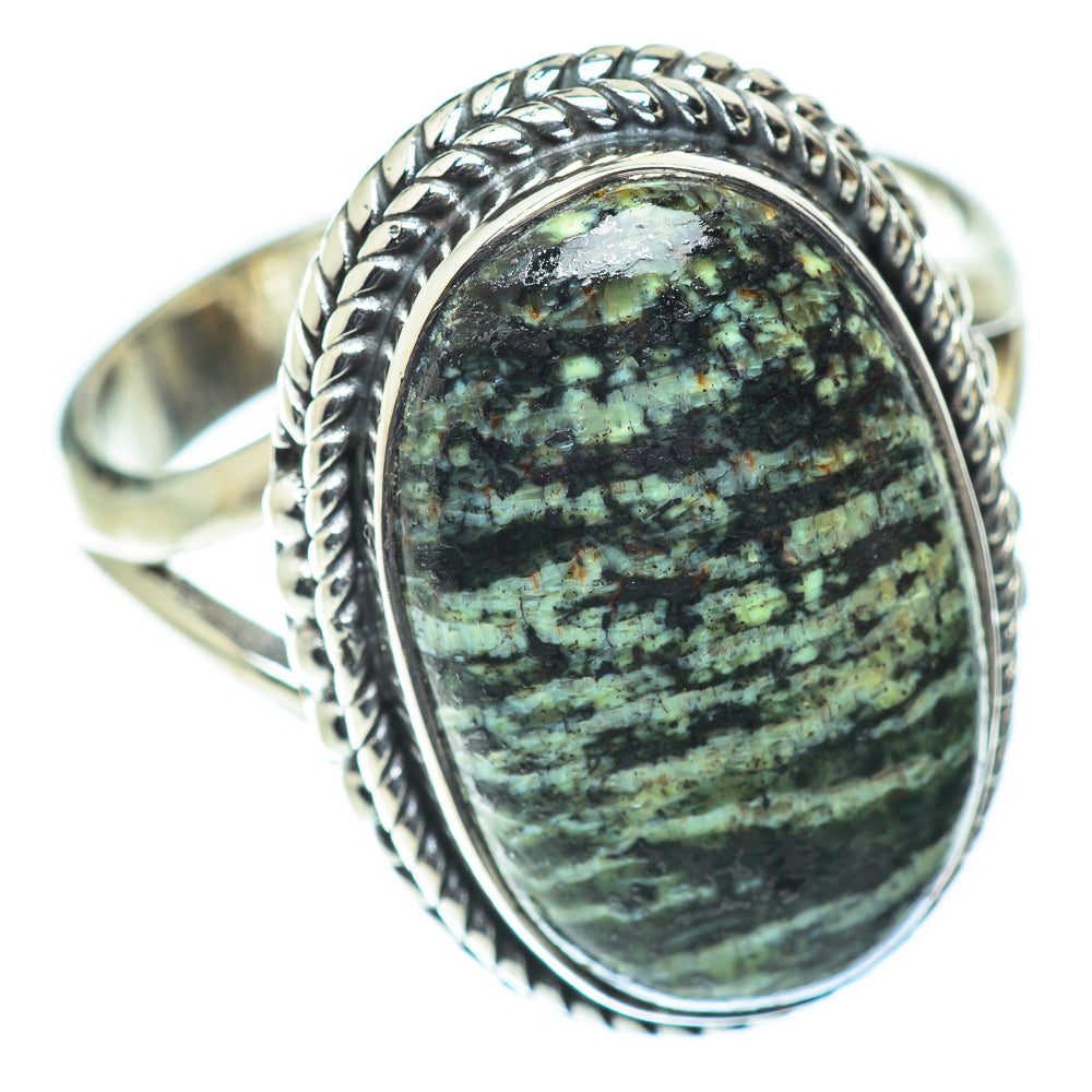 Lizard Jasper Rings handcrafted by Anasilvercos - RING55701
