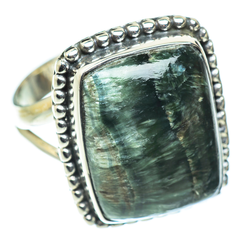 Seraphinite Rings handcrafted by Anasilvercos - RING55702