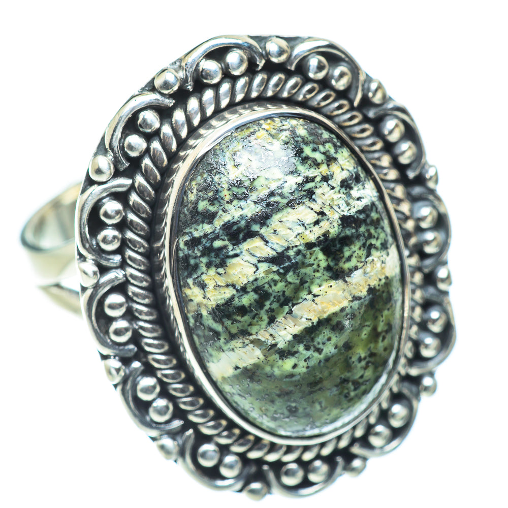 Lizard Jasper Rings handcrafted by Anasilvercos - RING55728