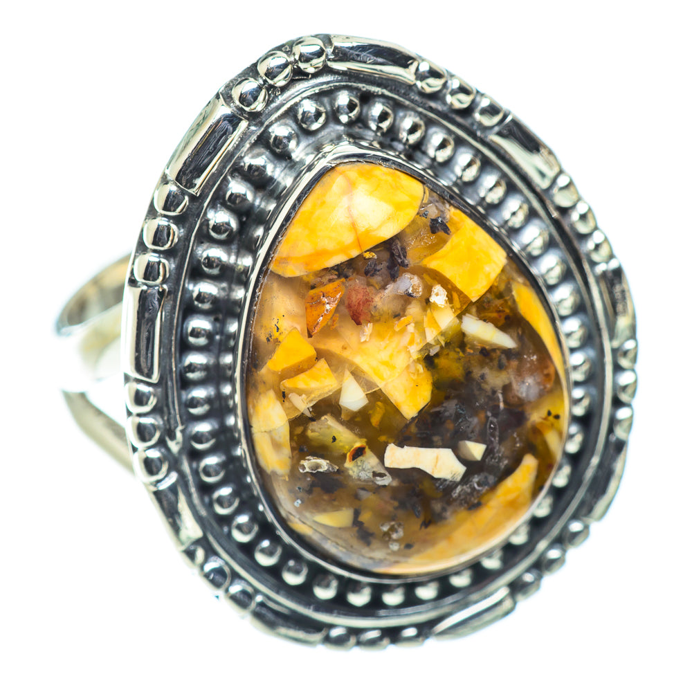 Brecciated Mookaite Rings handcrafted by Anasilvercos - RING55733