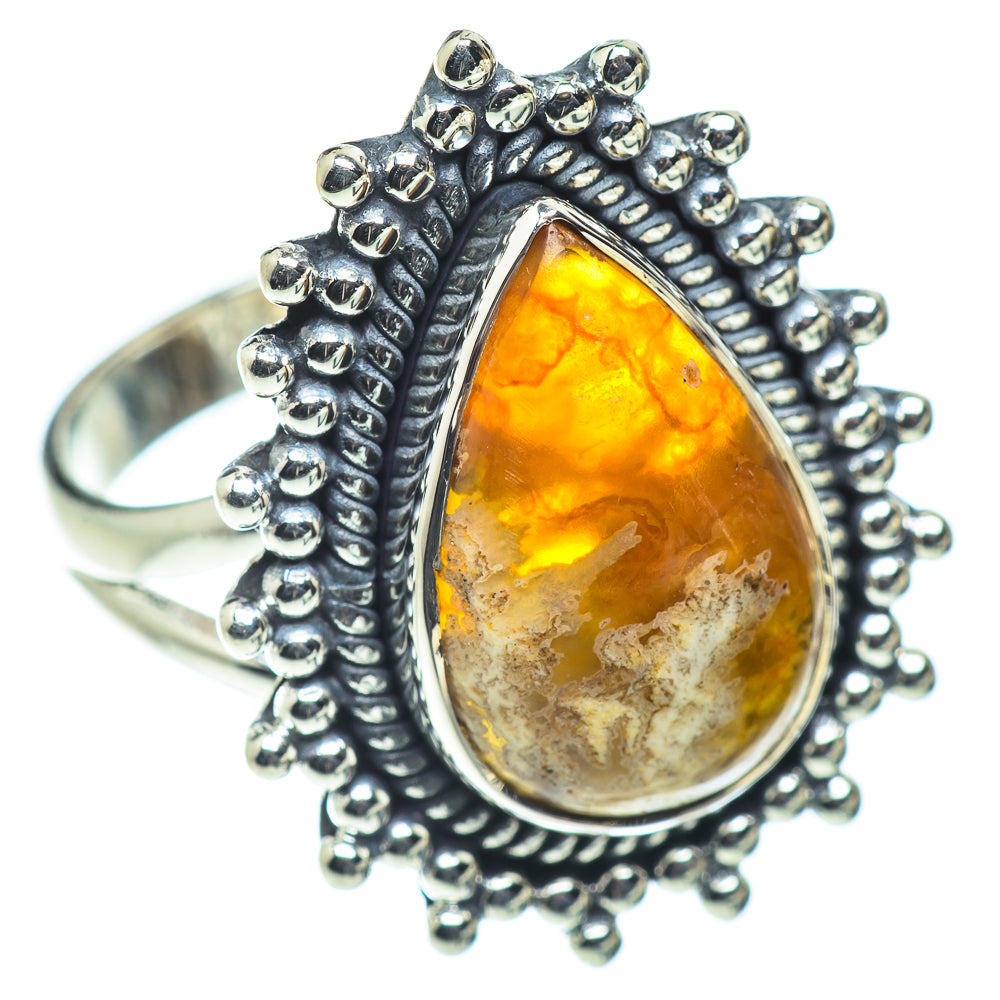 Plume Agate Rings handcrafted by Anasilvercos - RING55734