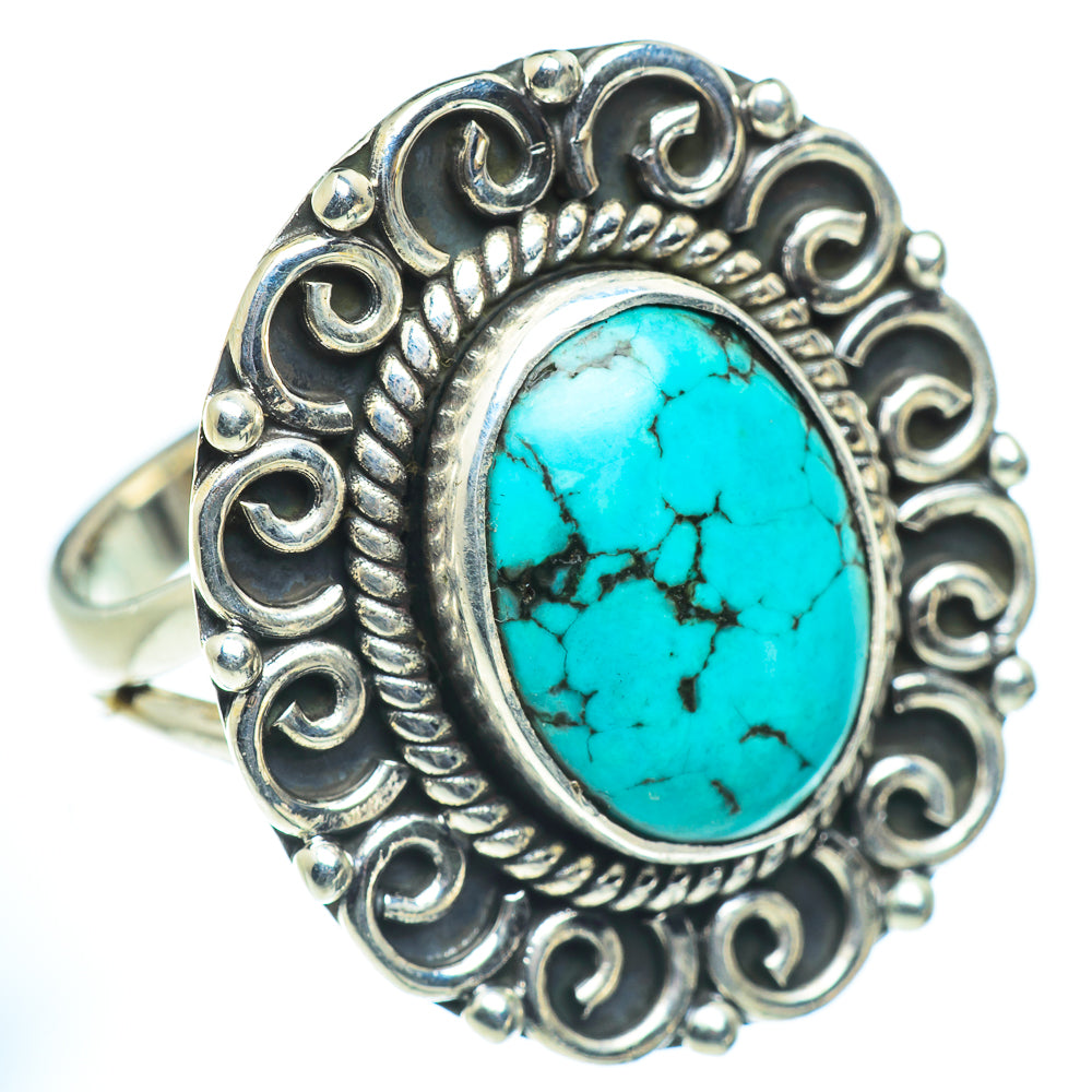Tibetan Turquoise Rings handcrafted by Anasilvercos - RING55745