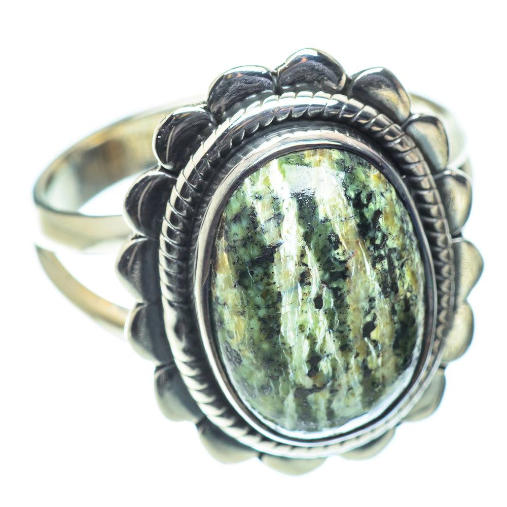Lizard Jasper Rings handcrafted by Anasilvercos - RING55764