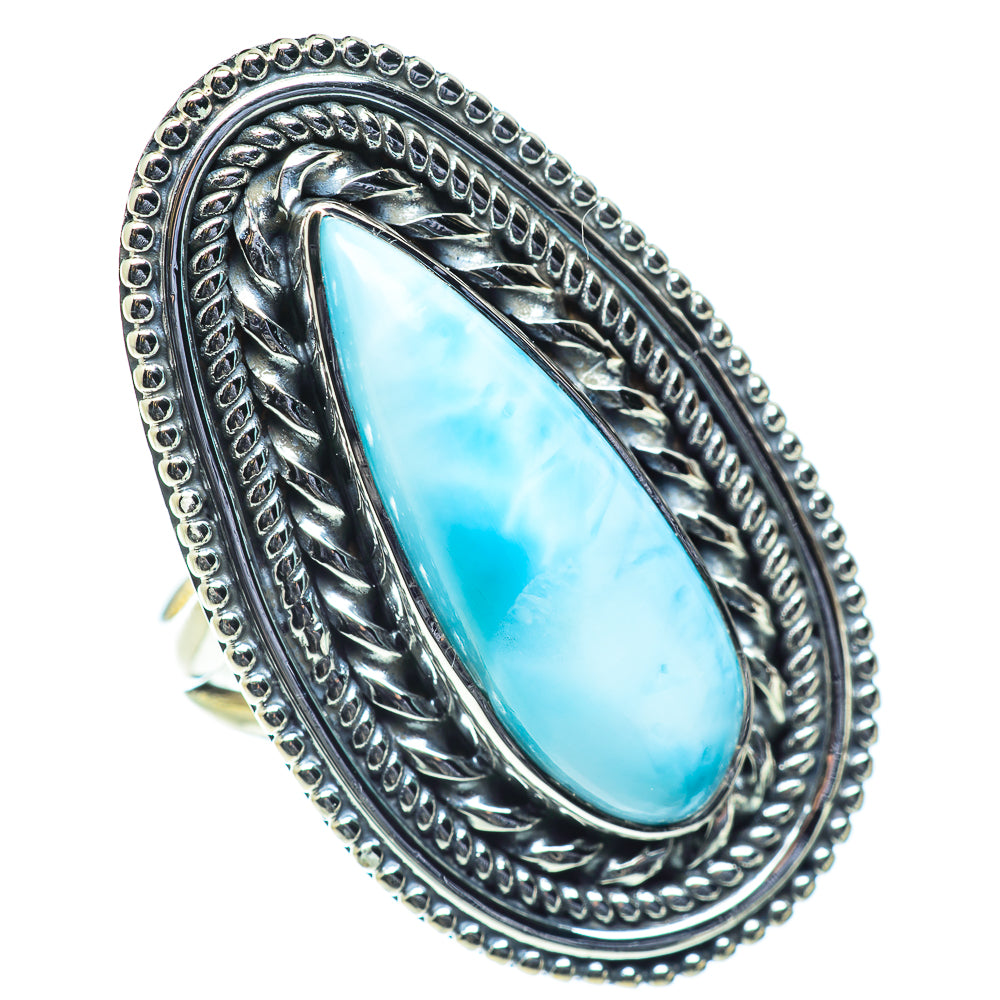 Larimar Rings handcrafted by Anasilvercos - RING55783