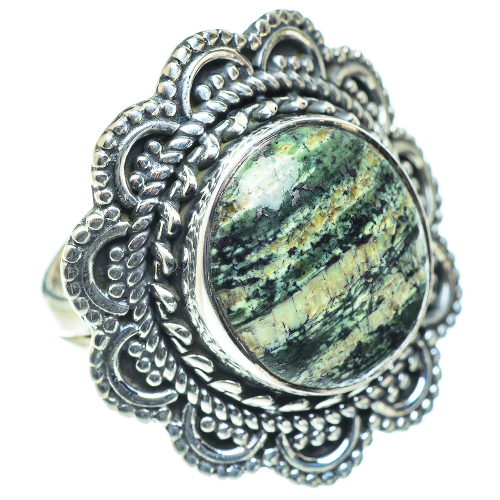 Lizard Jasper Rings handcrafted by Anasilvercos - RING55789