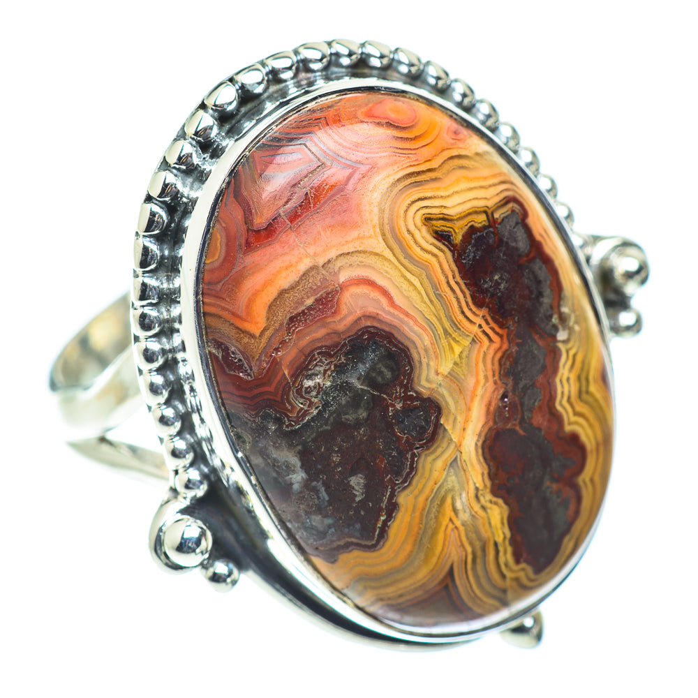 Crazy Lace Agate Rings handcrafted by Anasilvercos - RING55792