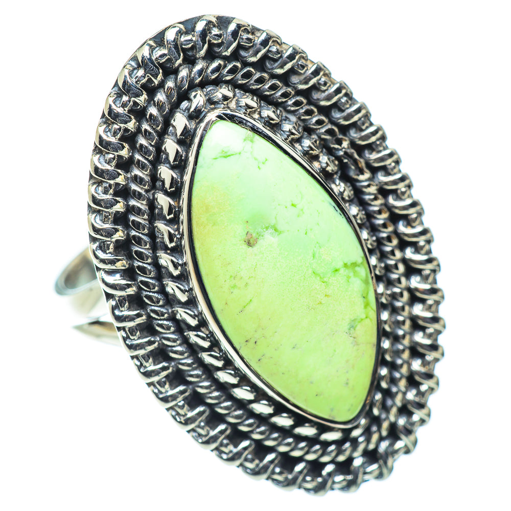 Lemon Chrysoprase Rings handcrafted by Anasilvercos - RING55810