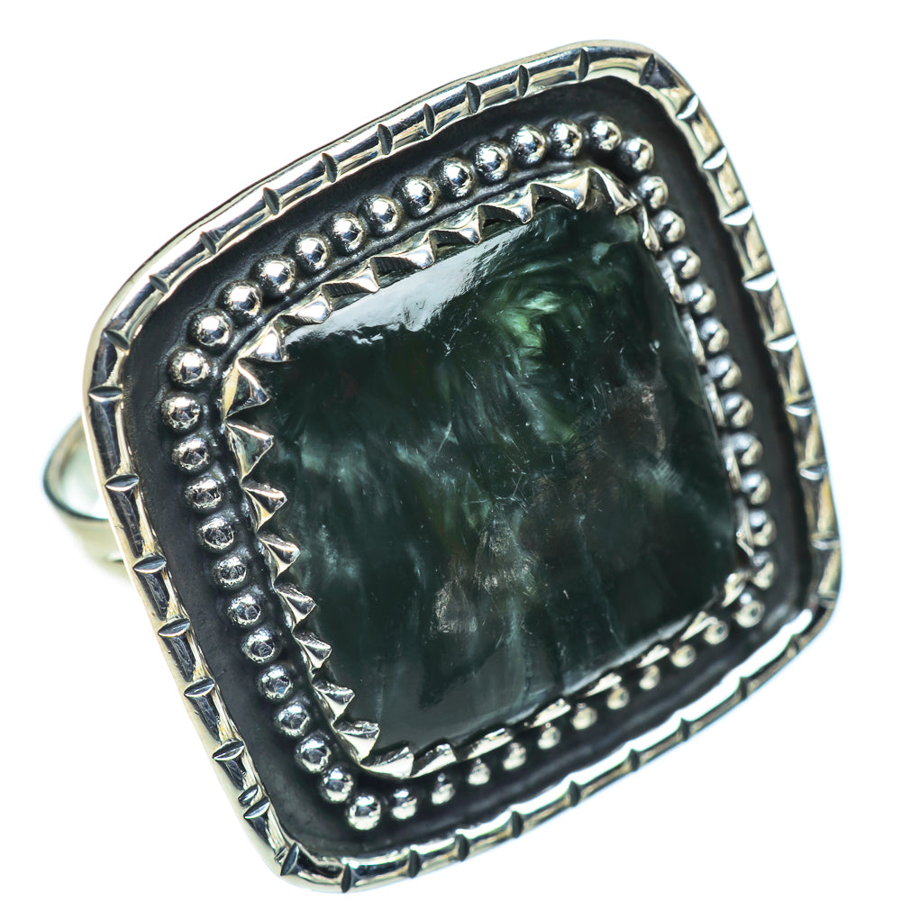 Seraphinite Rings handcrafted by Anasilvercos - RING55817