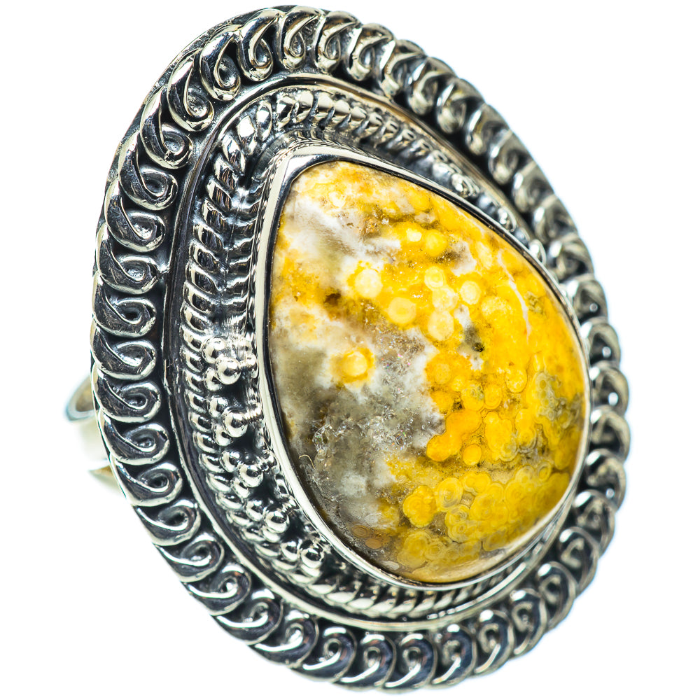 Bumble Bee Jasper Rings handcrafted by Anasilvercos - RING55824