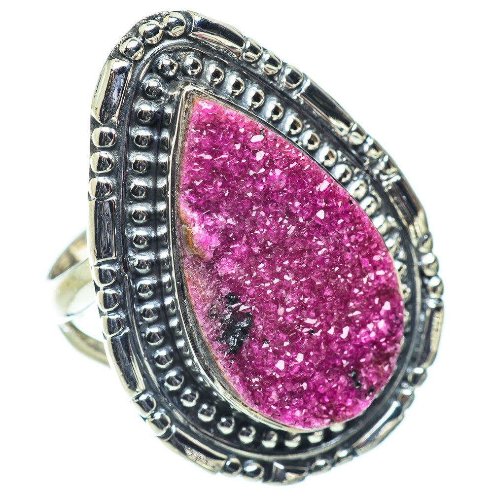 Cobalto Calcite Druzy Rings handcrafted by Anasilvercos - RING55828