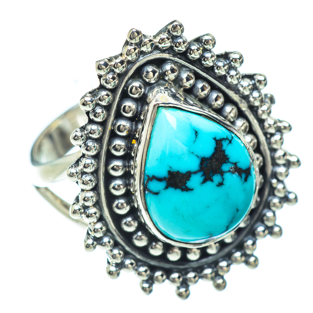 Tibetan Turquoise Rings handcrafted by Anasilvercos - RING55834