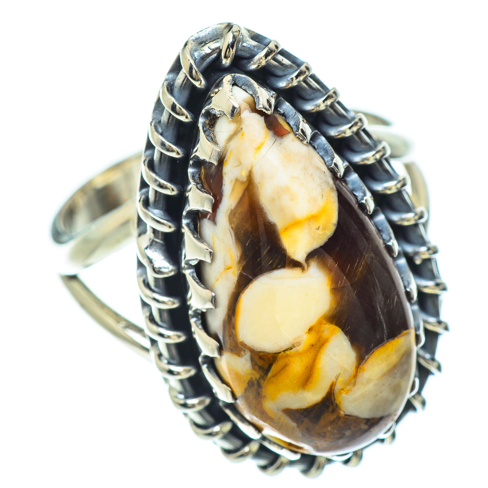 Peanut Wood Jasper Rings handcrafted by Anasilvercos - RING55946