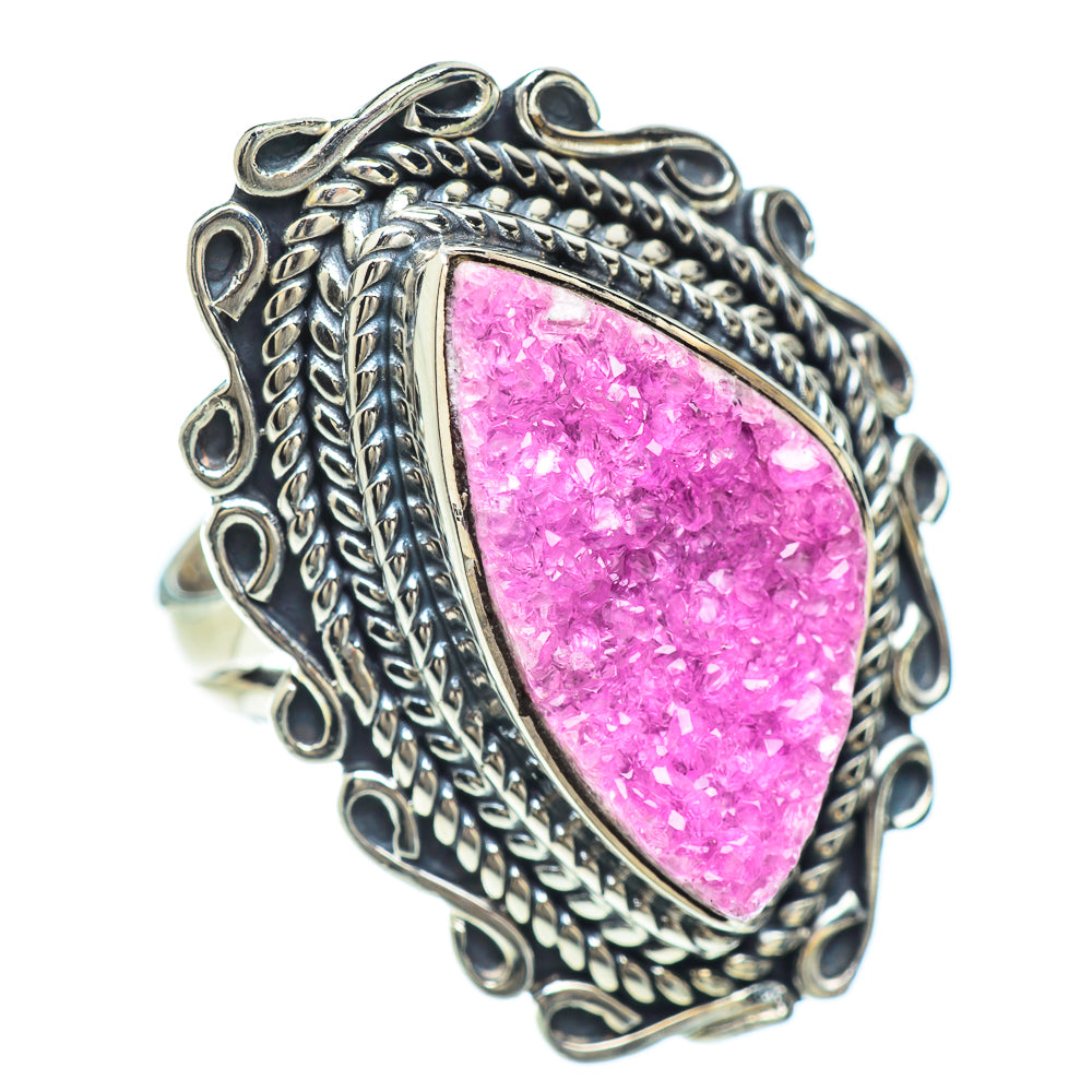 Cobalto Calcite Druzy Rings handcrafted by Anasilvercos - RING55954