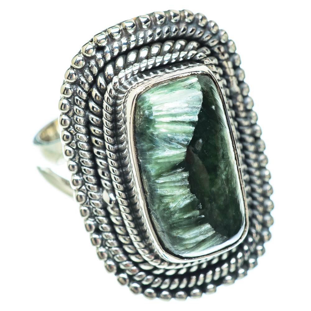 Seraphinite Rings handcrafted by Anasilvercos - RING55970