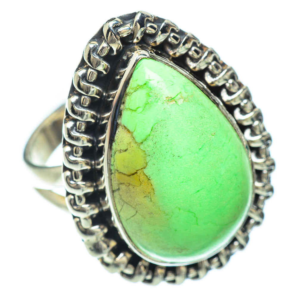 Lemon Chrysoprase Rings handcrafted by Anasilvercos - RING55971