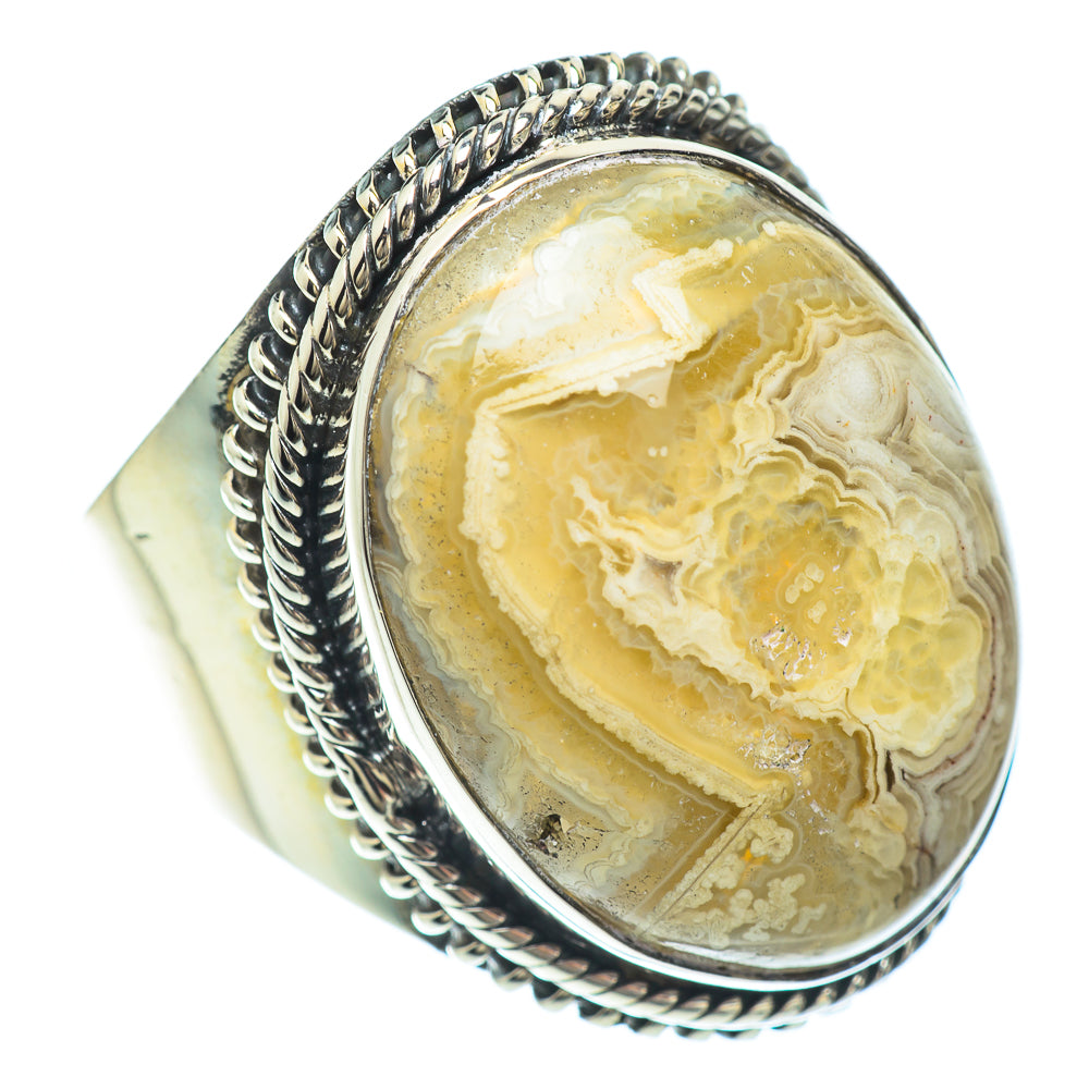 Laguna Lace Agate Rings handcrafted by Anasilvercos - RING55976